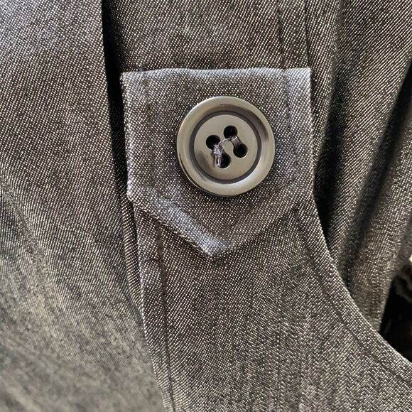 Sandro Double Breasted Peacoat In Grey - Picture 9 of 11